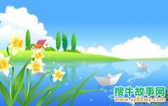 橡树和梧桐树下的兔子