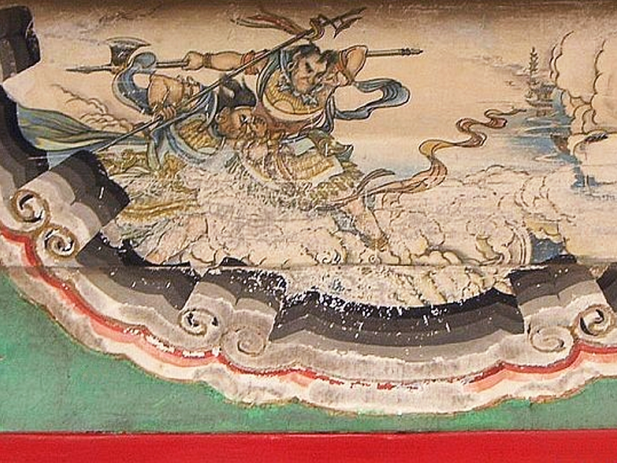 妈祖左右护法千里眼顺风耳故事壁画